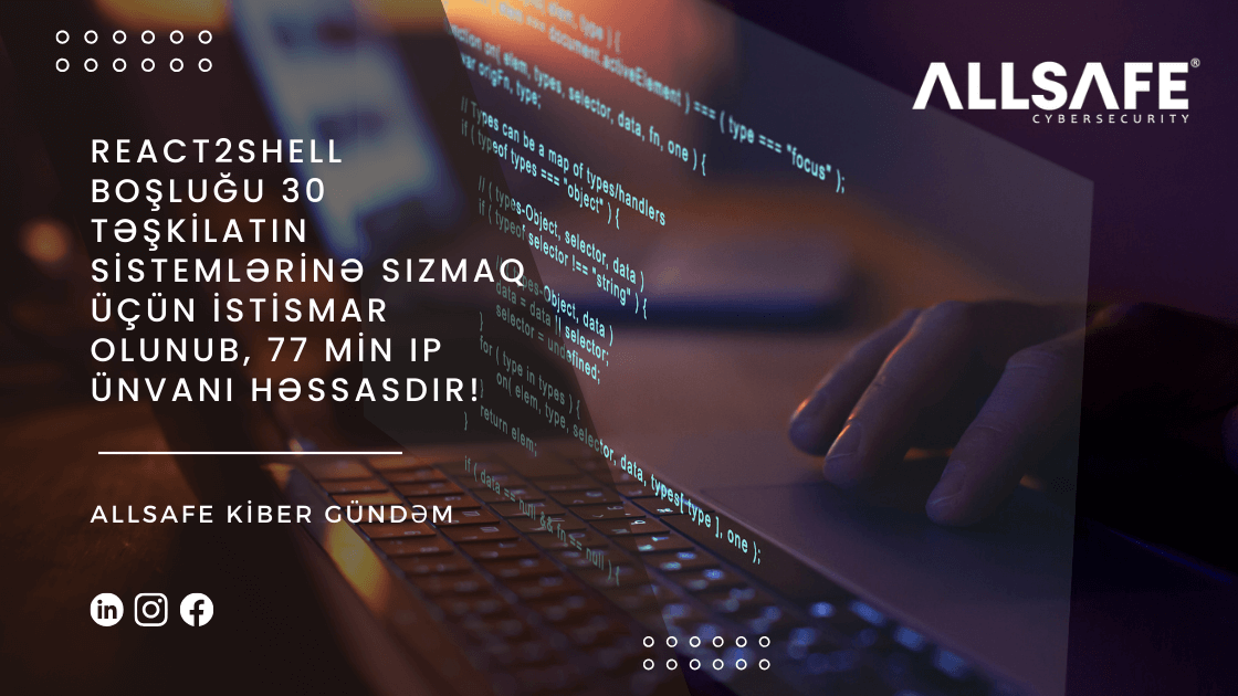 React2Shell Boşluğu 30 Təşkilatın Sistemlərinə Sızmaq Üçün İstismar Olunub, 77 Min IP Ünvanı Həssasdır!